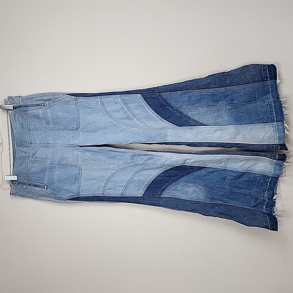 Free People Retro Boho Denim Flares - Picture 3 of 6